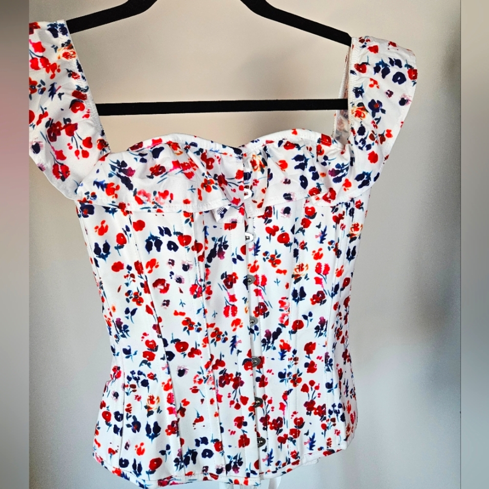NWOT Floral Print Women's Corset Top Size S-M